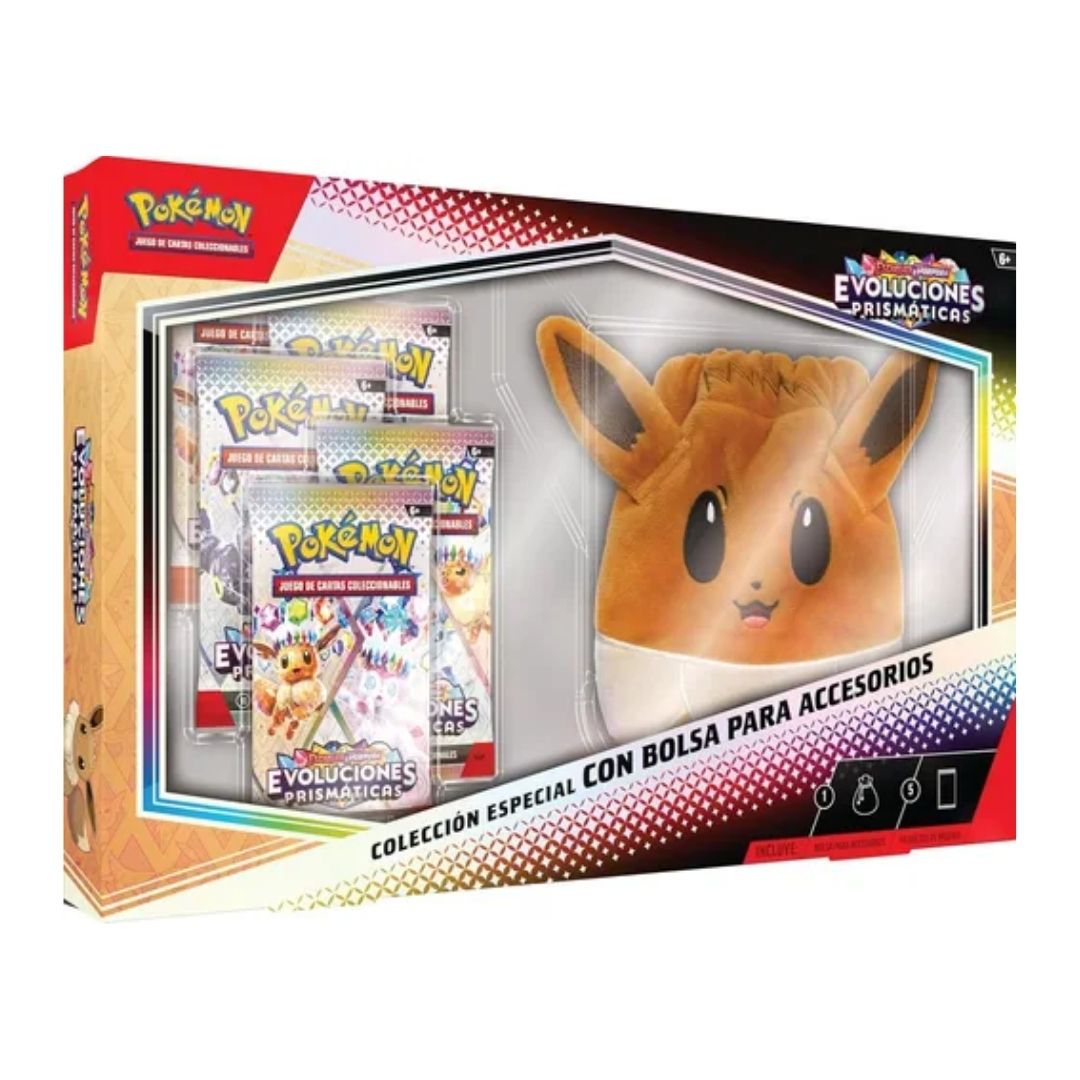 Pokemon-Prismatic-Evolutions-Set-Con-Bolsa-Para-Accesorios-Español Prismatic Evolutions Accessory Pouch Español - 1