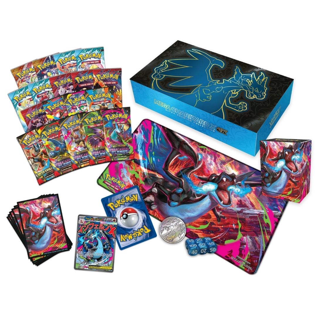 Mega_Charizard_X_Ex_UPC_contents Contenido de la caja
